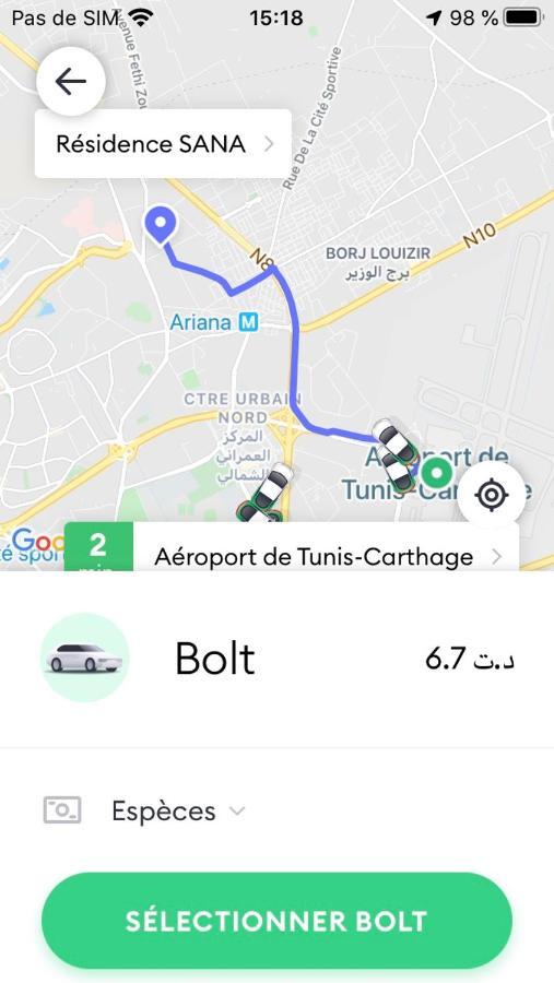 Apartment Tunis 1 Near Airport Arjána Kültér fotó